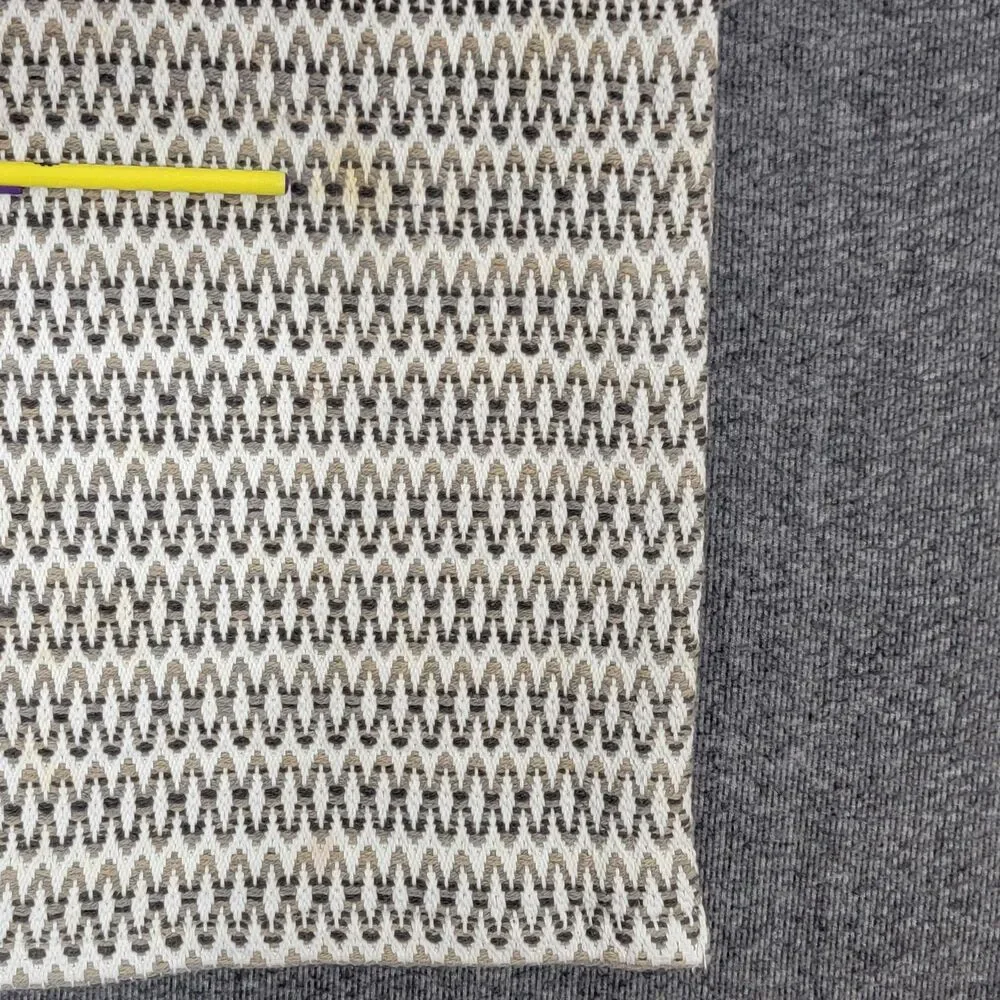 Food Network Table Runner White Beige Brown Geometric 100% Cotton 67